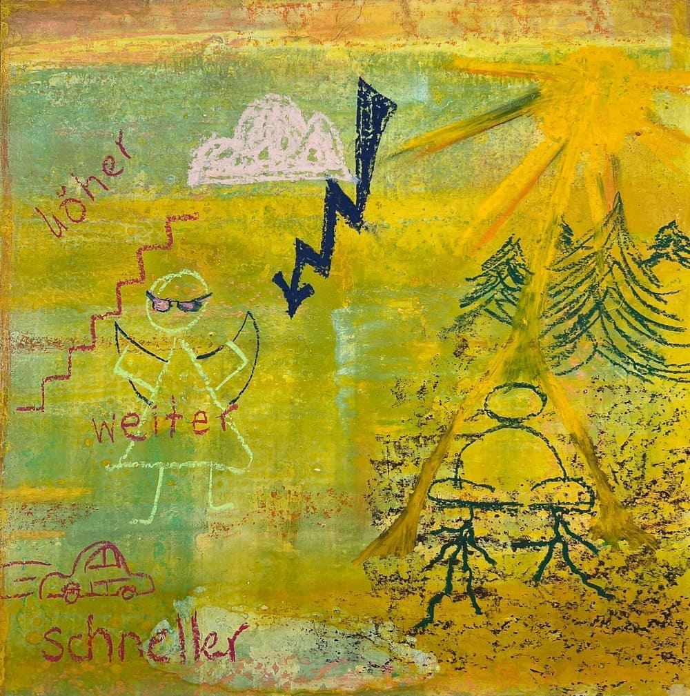 schlenker-impulse-art-krebs-vorher Gemälde vorher „Höher, Schneller, Weiter und dann kam der Krebs“ | Schlenker Impulse ART